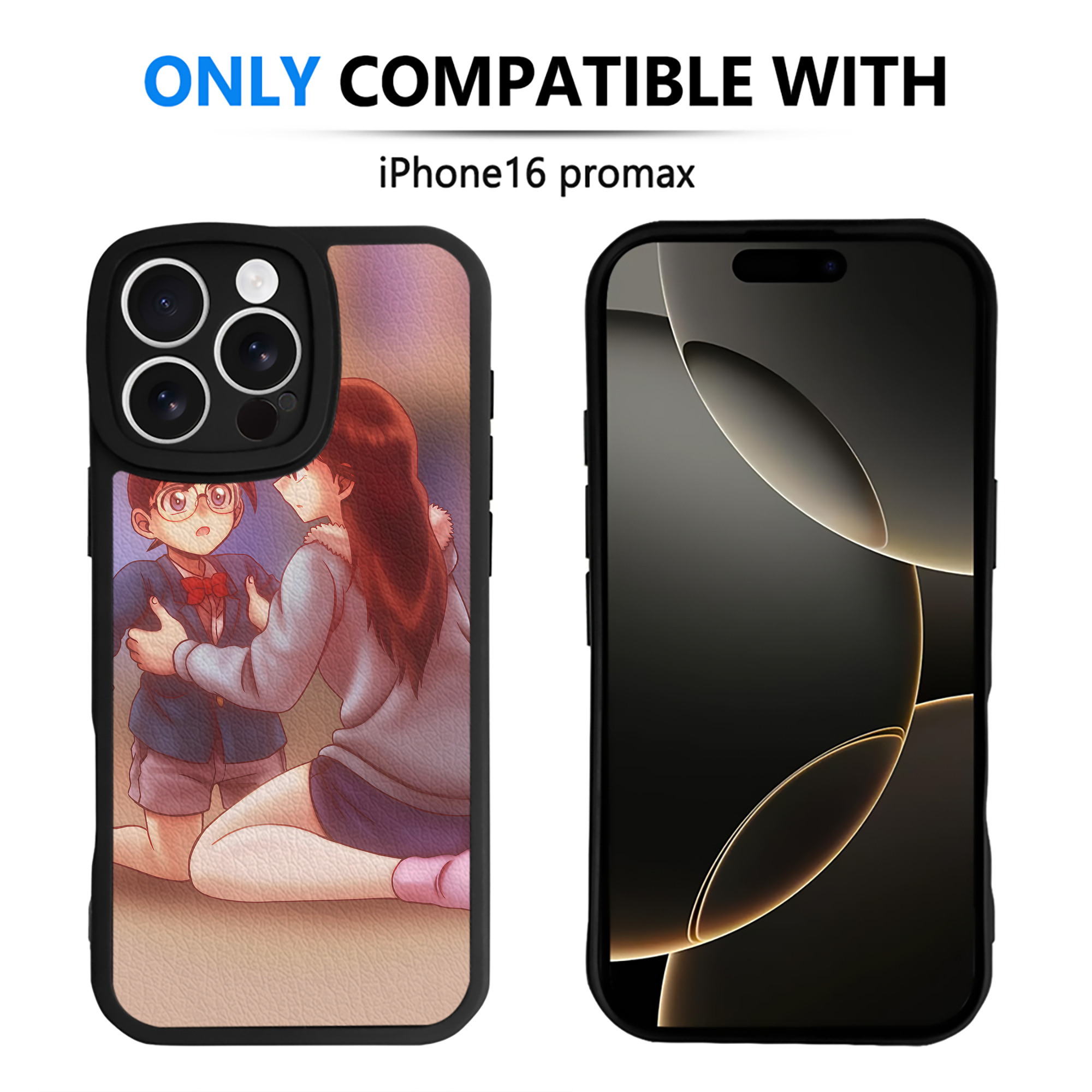 （画像用） 名探偵コナン Detective Conan 【iPhone 16シリーズ対応】シリコンスマホケース（レザー調） 材質：シリコン